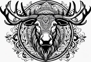 Native Moose tattoo idea