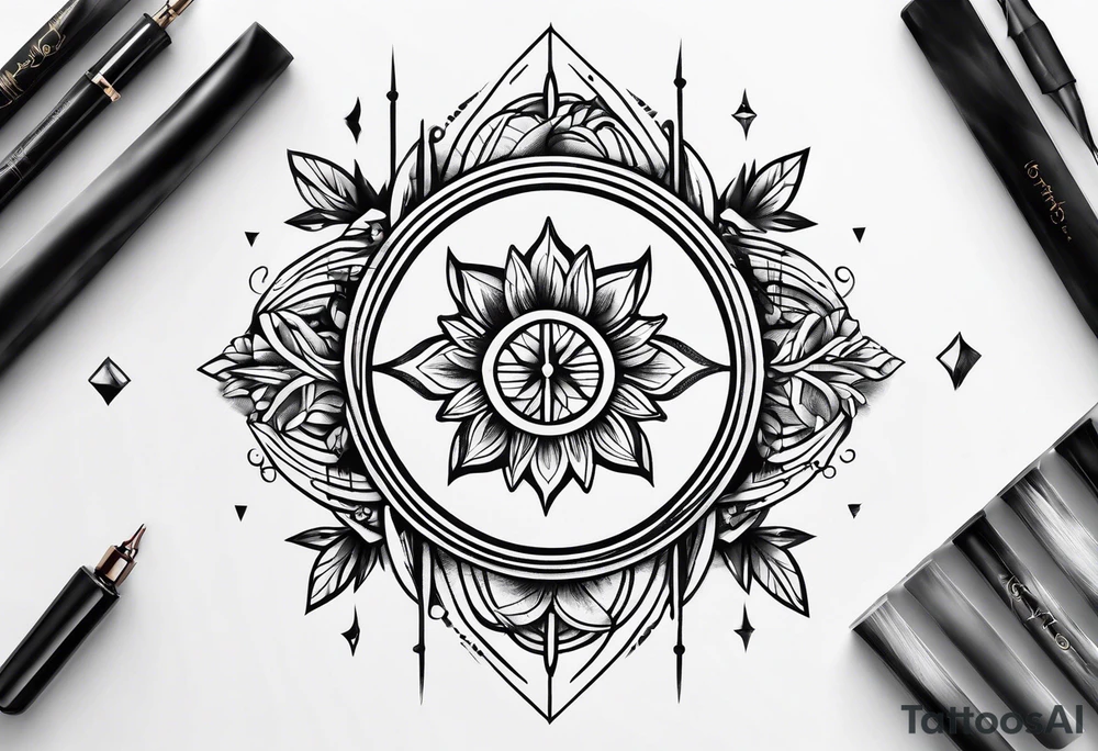 Minimalistic coordinates tattoo idea