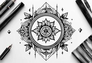 Minimalistic coordinates tattoo idea