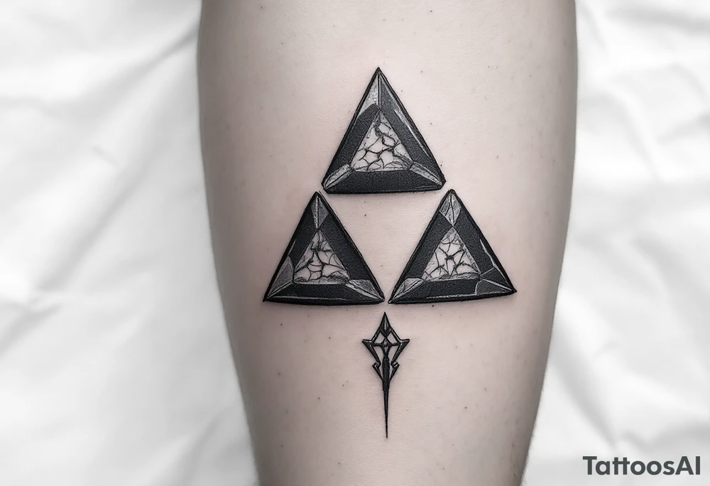 the legend of zelda tri-force symbol tattoo idea