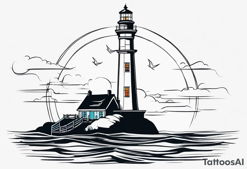 lighthouse tattoo idea
