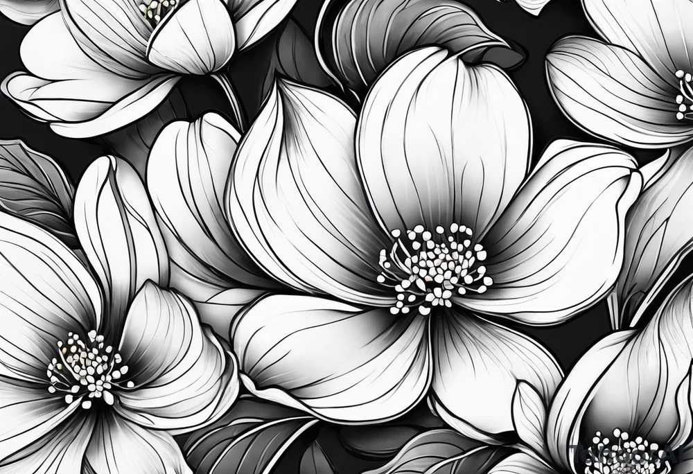 Dogwood flowers tattoo idea