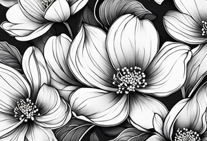 Dogwood flowers tattoo idea