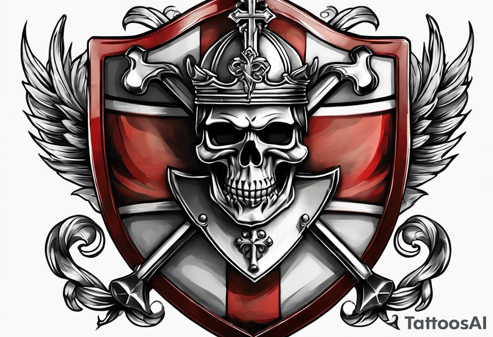 cross of st george on shield tattoo idea