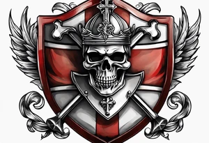 cross of st george on shield tattoo idea