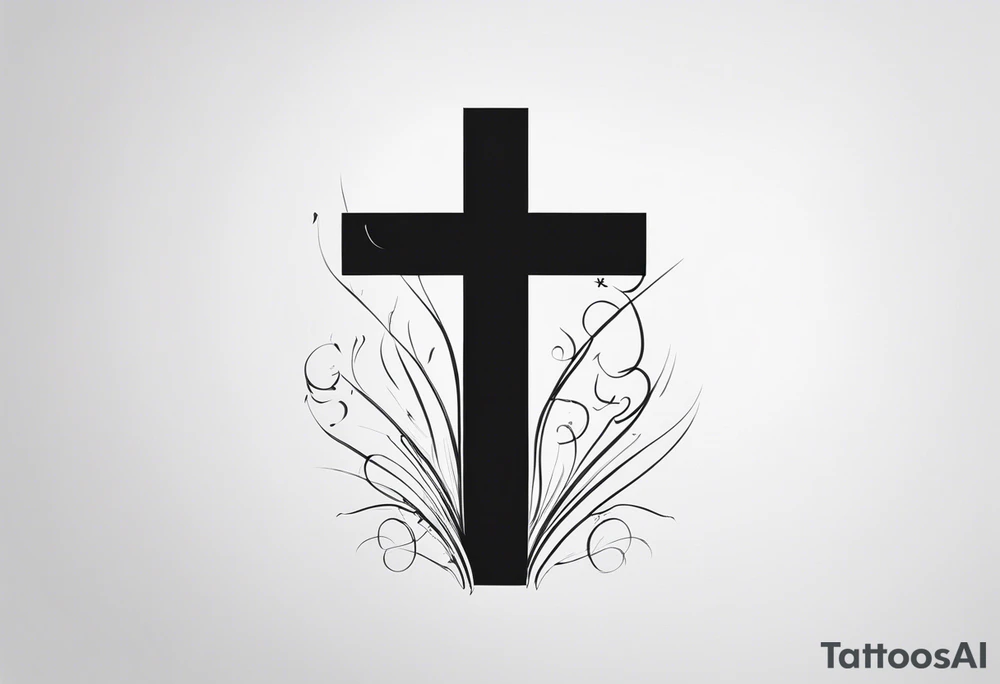 The bible verse proverbs 22:6 with a cross tattoo idea