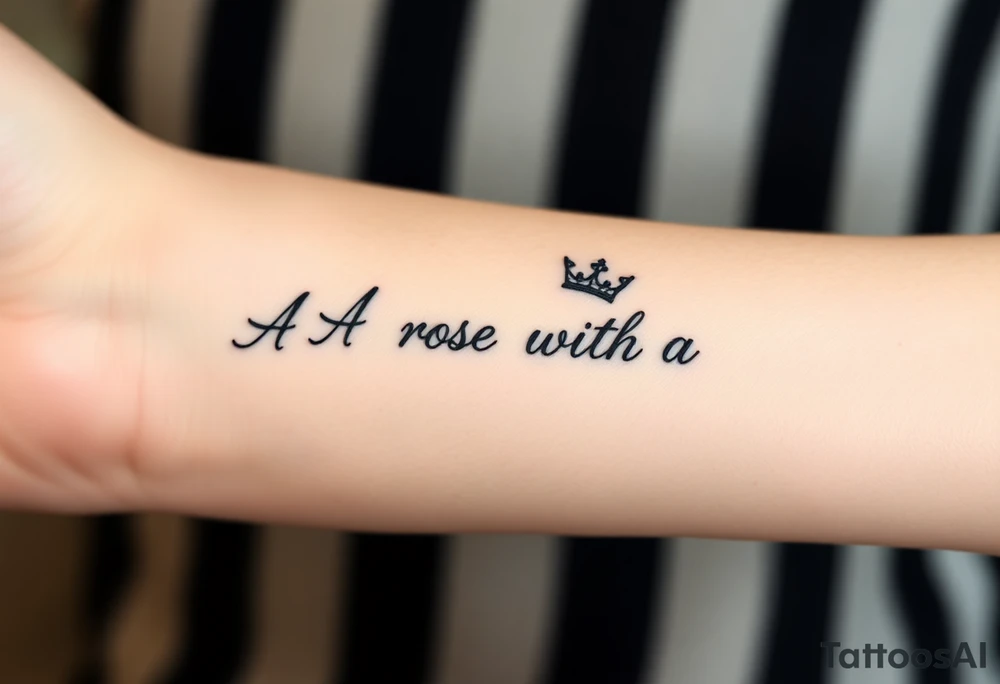 A rose with a kings crown above it tattoo idea
