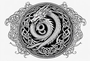 celtic mythology dragon tattoo idea