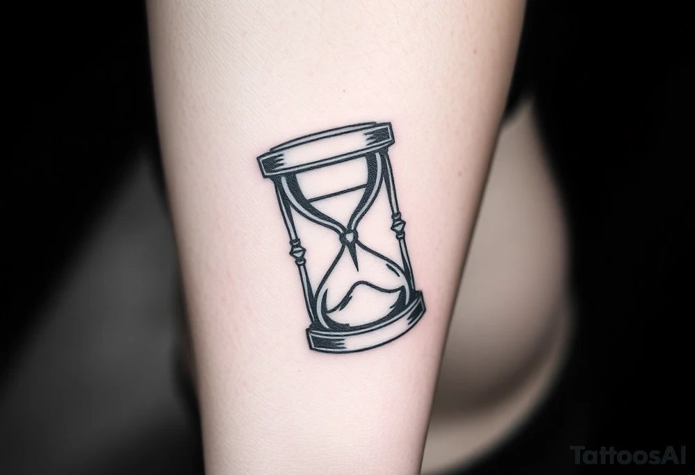 live with what you have and enjoy it to the fullest, hourglass tattoo idea