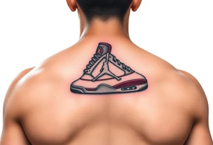 Create a shoe that is like a Jordan 11 and Jordan 4 combined have very similar features tattoo idea