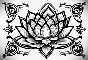 Lotus flower surrounded by a mandala tattoo idea