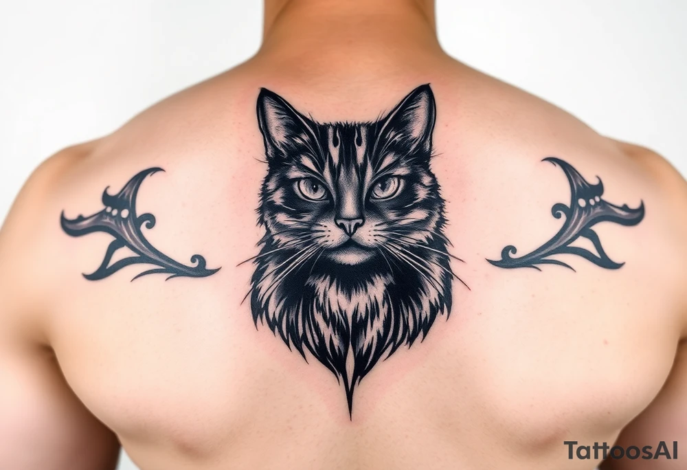 black cat tattoo idea