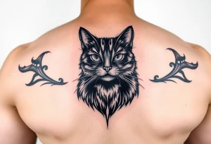 black cat tattoo idea