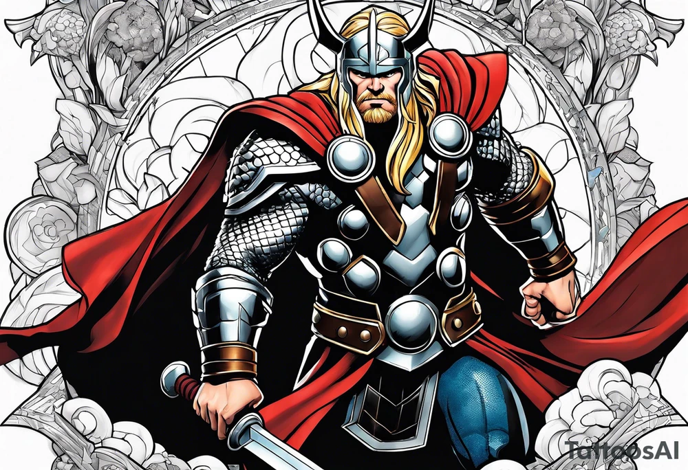 The Mighty Thor from current Marvel comics tattoo idea