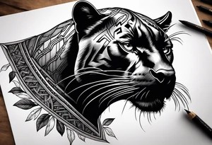Black Panther hunting tattoo idea