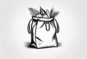 grocery sack plastic sack tattoo idea