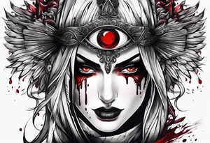 Alucards bleeding eye tattoo idea