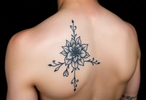 Henna tattoo on wrist with sparkle flower tattoo idea