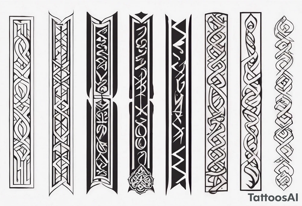 baybayin tribal Filipino vertical tattoo tattoo idea