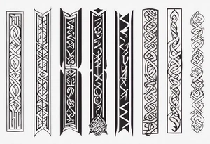 baybayin tribal Filipino vertical tattoo tattoo idea
