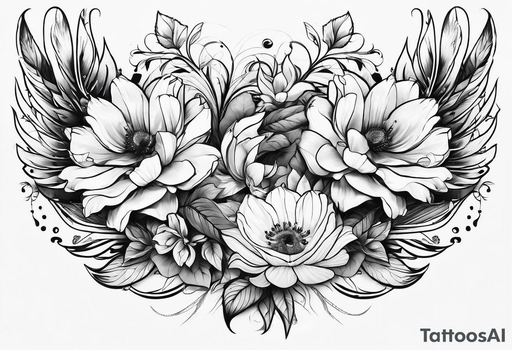Ворон ,  луна , лес tattoo idea