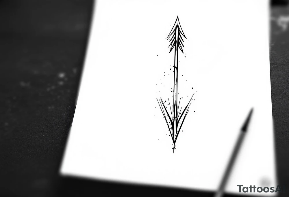 one  arrow  that look down tattoo idea