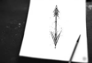 one  arrow  that look down tattoo idea