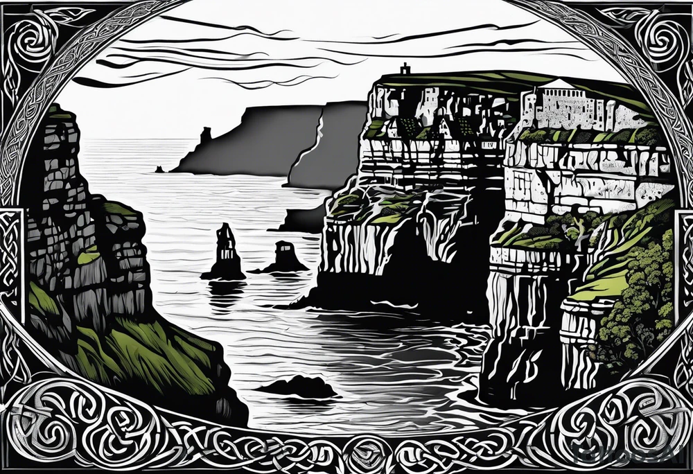 Celtic. Irish. Cliffs of Moher tattoo idea