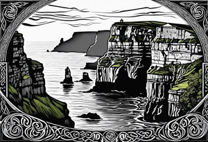 Celtic. Irish. Cliffs of Moher tattoo idea