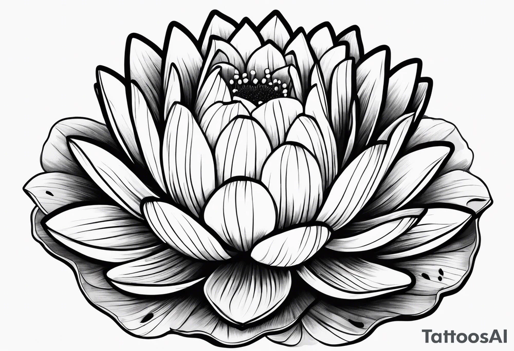 Water lily bouquet tattoo idea