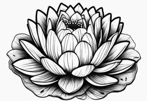 Water lily bouquet tattoo idea