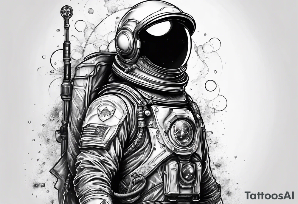 Universum space man tattoo idea