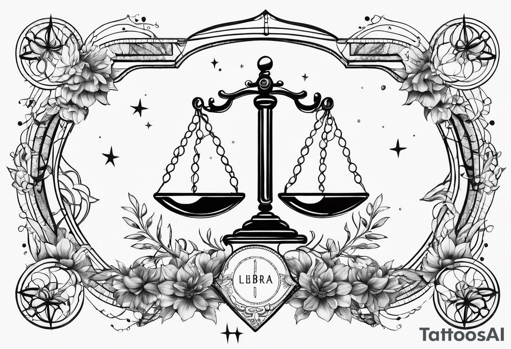 Libra constellation tattoo idea
