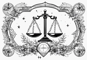 Libra constellation tattoo idea
