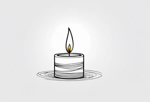 dainty candle tattoo idea