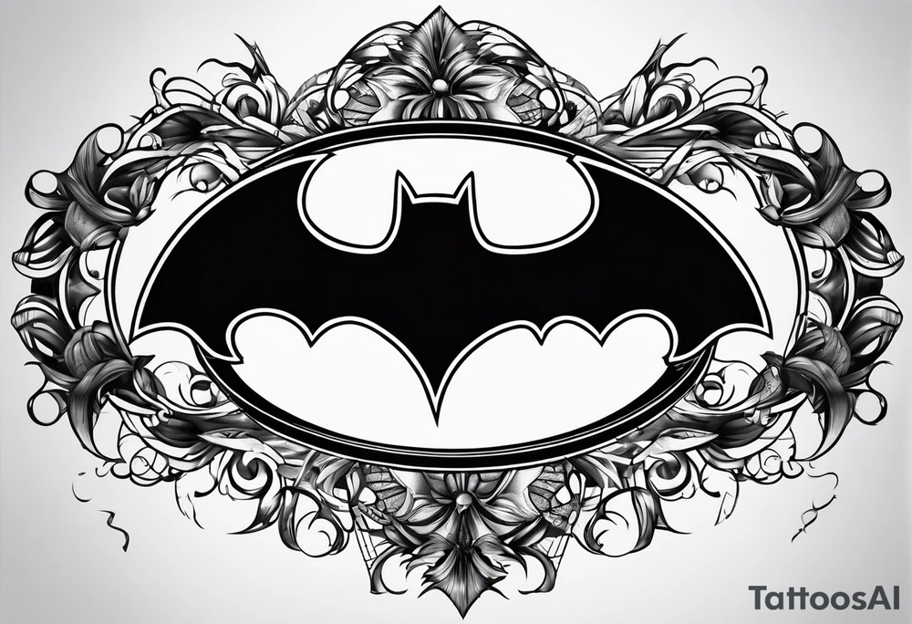 batman symbol tattoo idea
