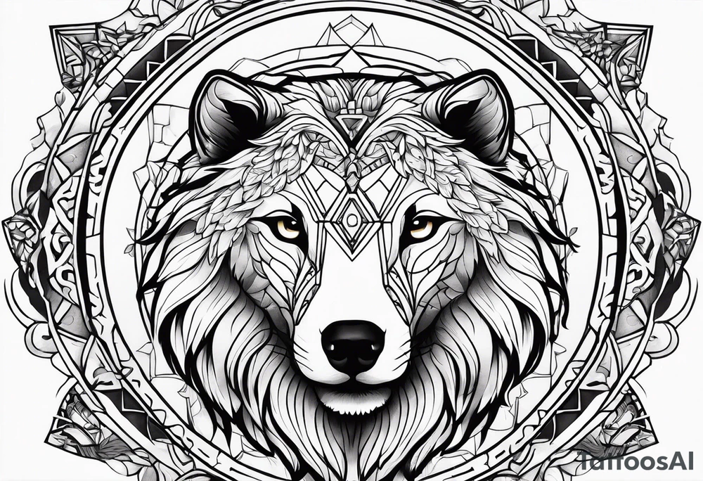 Healing with animals as the symbol tattoo idea