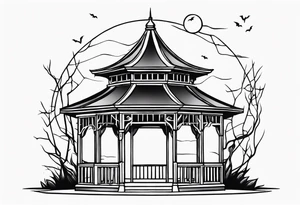 Spooky gazebo tattoo idea