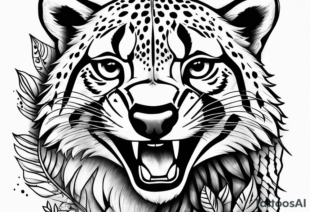 cheetah and raccoon tattoo idea