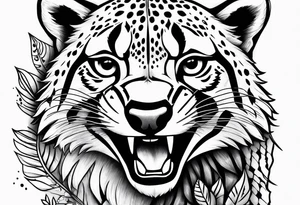 cheetah and raccoon tattoo idea