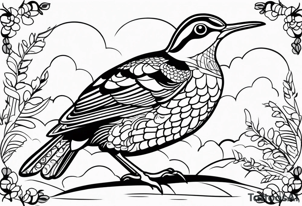 american woodcock tattoo idea