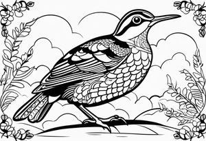 american woodcock tattoo idea