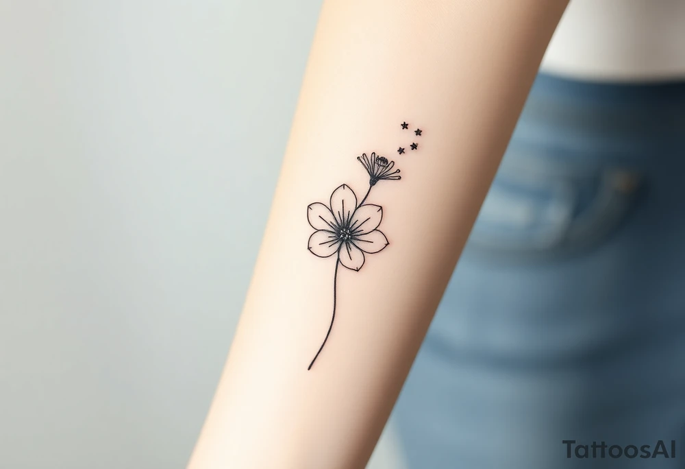 Flower crisântemo e astromelia tattoo idea