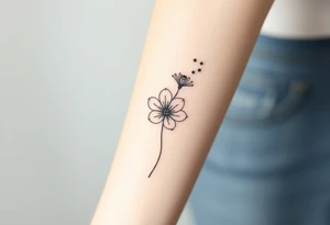 Flower crisântemo e astromelia tattoo idea