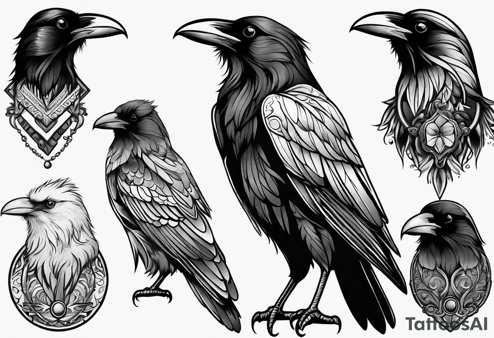 raven tattoo idea