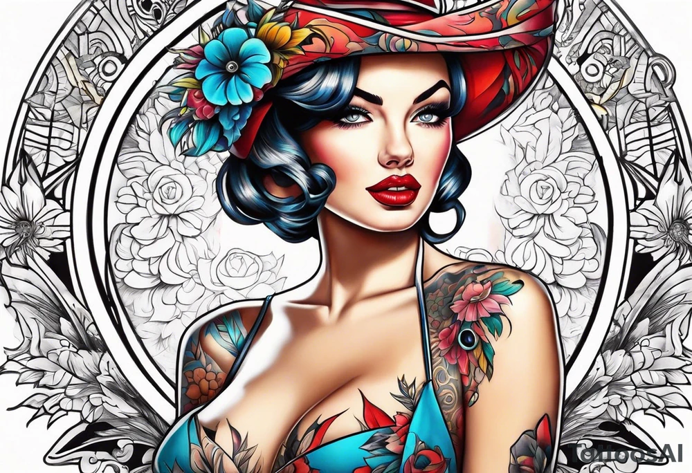 Pin up tattoo idea