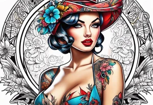 Pin up tattoo idea