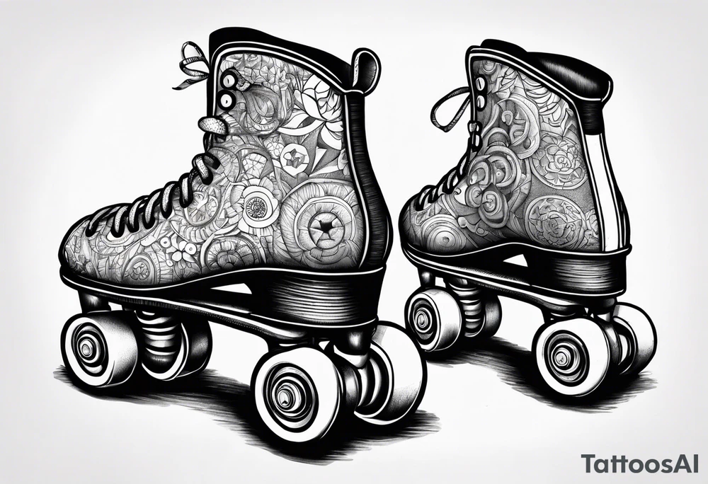 rollerskates tattoo idea