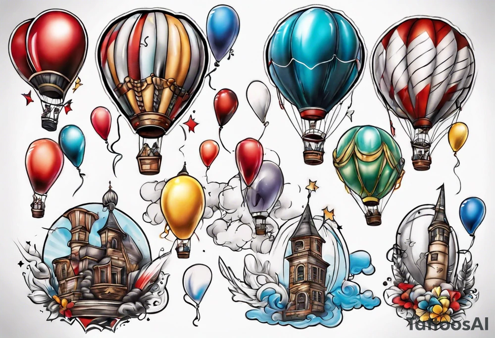 up! balloons tattoo idea
