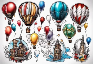 up! balloons tattoo idea